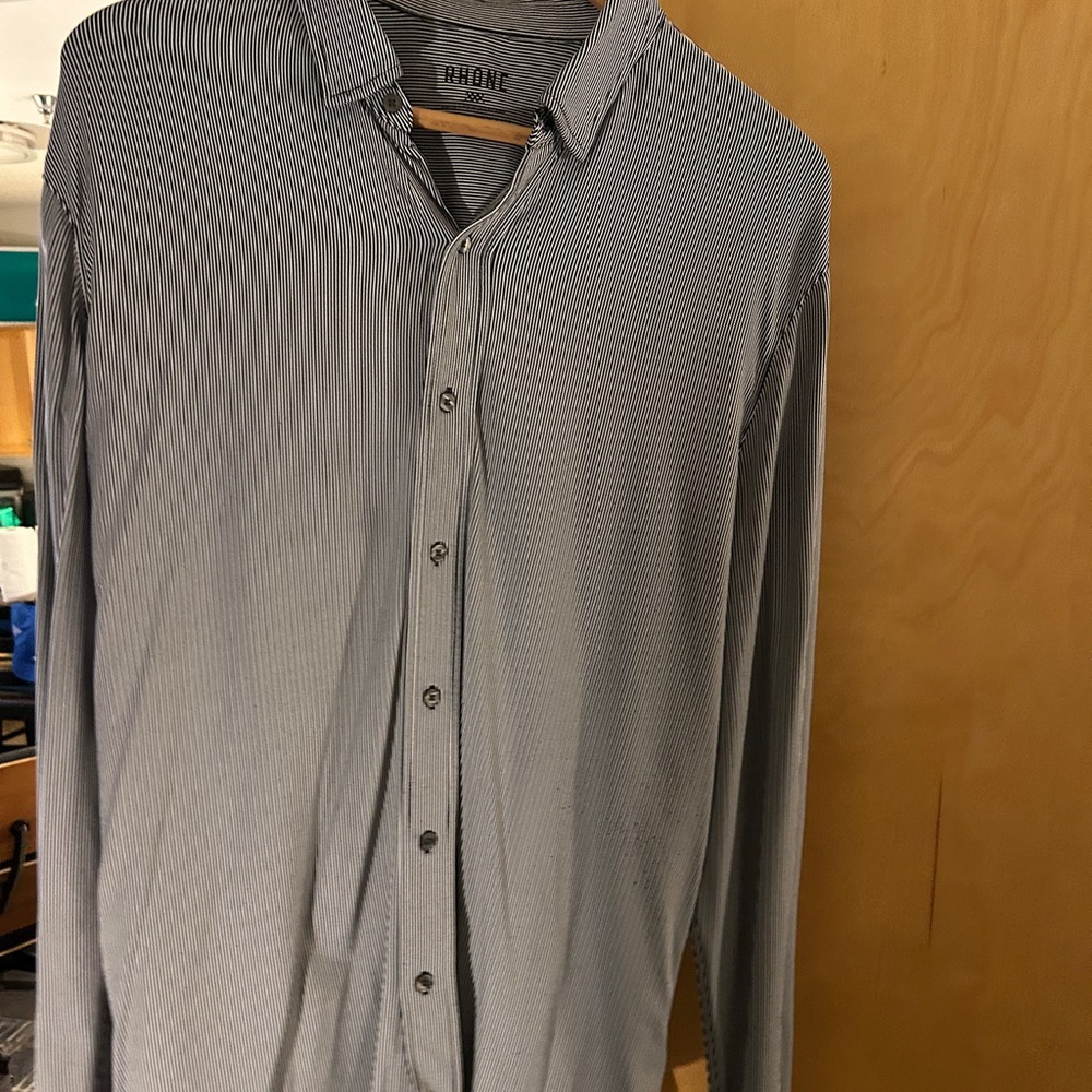 RHONE Men's Pinstripe Button Down Shirt